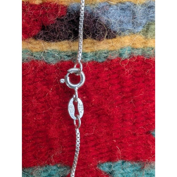 Vintage Sterling Southwestern Inlay Cross Necklace: Religious Gift - Picture 9 of 14